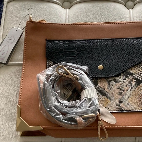 Snakeskin brown leather purse - Picture 5 of 5